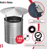 KOTARBAU® Chapeau De Cheminée Inox ø 150 mm Argent Chapeau Voir les images du produit 7