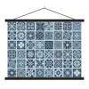 MuchoWow® Textilposter Blumen - Blau - Muster - Figuren Produktbild-Vorschau 1