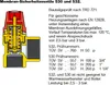 Diagram of a safety valve with accompanying technical specifications and certifications. Anteprima dell’immagine prodotto