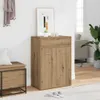 vidaXL Botník Artisan dub 60x35x84 cm Materiál na báze Náhľad obrázku produktu 2