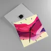 Wanduhr - Quadrat - Glasuhr - Abstraktion Berge Rosa - Produktbild-Vorschau 2