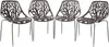Makika Retro Stuhl Design-Stuhl - CALUNA 4er Set in Grau Produktbild-Vorschau 2