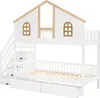 Letto a castello Sweiko, letto per bambini, con sponda di Anteprima dell’immagine prodotto 14