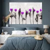 MuchoWow® Poster Blumen - Tulpen - Lila 180x120 cm - Produktbild-Vorschau 4