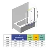IMPTS Duschwand für Badewanne 140x140cm 3-teilig Faltwand Produktbild-Vorschau 6