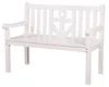 Mahagoni Gartenbank - bene living - Anker 120 cm - weiß Produktbild-Vorschau 1