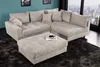 riess-ambiente Modernes Ecksofa KENT 220cm greige Cord Produktbild-Vorschau 3