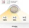 3er Set Oktaplex Einbaustrahler schwenkbar 3-Step dimmbar Produktbild-Vorschau 4