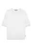 SENSES THE LABEL Damen Kurzarm-Pullover Weiß Mesh Loose Produktbild-Vorschau 1