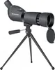 A Bresser Spektiv 20-60x60 Zoom Fernrohr Monokular is mounted on a tripod against a white background. Produktbild-Vorschau