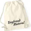 Huuraa Turnbeutel Boyfriend Material Schriftzug 12 Liter Produktbild-Vorschau 1
