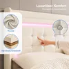 OYAJIA Polsterbett Doppelbett 140×200 mit Led Kopfteil und Produktbild-Vorschau 11