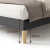 Letto imbottito BEALIFE 120x200 cm con testiera regolabile Anteprima dell’immagine prodotto 5