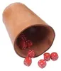 Longfield Pokerbecher 10 cm aus braunem Leder Produktbild-Vorschau 3