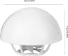 A white, dome-shaped object with a fan visible underneath, shown against a white background with dimensions indicated by text. Podgląd zdjęcia produktu