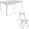 Set tavolo da giardino in acacia con angoli arrotondati con Anteprima dell’immagine prodotto 8