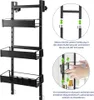 An instructional image showing how to assemble and adjust a hanging shower caddy. Anteprima dell’immagine prodotto