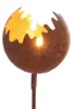 Metall Stecker. FEUERBALL. Feuerkugel, Gartenstecker Produktbild-Vorschau 1