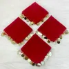 10x Rot Luxus Halay Mendili groß 30x30 cm Tanztücher Dügün Produktbild-Vorschau 4