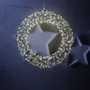 LED Kranz mit Drahtlichterkette - Lichterkranz mit 1200 warmweißen LED - D: 40cm - Timer - Außen Produktbild-Vorschau