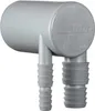 A gray plastic pipe fitting with ribbed hose connectors. Podgląd zdjęcia produktu