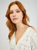 Orsay Cremefarbene gemusterte Strickjacke für Damen Produktbild-Vorschau 3