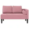 vidaXL Chaiselongue mit Kissen Rosa Samt Produktbild-Vorschau 3