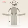 A marketing image showcasing a pair of door handles with text overlay. Produktbild-Vorschau