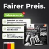 Marketing image for descaling tablets, showing the product packaging and highlighting features. Produktbild-Vorschau