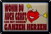 Blechschild Spruch 30x20cm geh mit deinem ganzem Herzen Produktbild-Vorschau 1