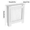 A white radiator cover with dimensions indicated by text and arrows. Anteprima dell’immagine prodotto