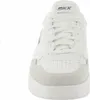 A close-up, front-facing view of a white Skechers sneaker. Produktbild-Vorschau