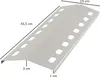 A stainless steel flame diffuser for a gas grill, shown with dimensions indicated. Anteprima dell’immagine prodotto