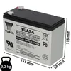 Yuasa Blei-Akku REC10-12 Pb 12V / 10Ah Zyklenfest, Faston Produktbild-Vorschau 2