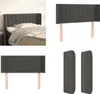 vidaXL Kopfteil mit Ohren Dunkelgrau 93x16x78/88 cm Samt - Produktbild-Vorschau 1