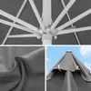Sonnenschirm 3x3m quadratisch grau Garten Balkon knickbar Produktbild-Vorschau 5