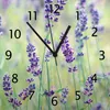 Wallario Design Wanduhr Lila Blumenfreude - Violette Produktbild-Vorschau 1