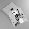 Wanduhr - Quadrat - Glasuhr - Chinchilla Frau Porträt - Produktbild-Vorschau 2
