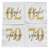 20 Servietten zum 70. Geburtstag 33 x 33 cm - weiß gold Produktbild-Vorschau 2