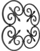 Schmiedeeisen Ornament 59X59Cm Gitter Für Tore Zäune Produktbild-Vorschau 1