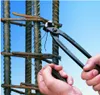 A close-up shot of a person's hands using Knipex rebar tying pliers to tie rebar for concrete construction. Anteprima dell’immagine prodotto