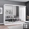 MILAN Schwebetürenschrank Kleiderschrank 250cm Weiß/Weiß Produktbild-Vorschau 1
