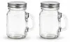 Gewürzgläser 8cm mit Henkel und Deckel 120ml 2er Set klar Produktbild-Vorschau