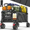 TRESKO® Bollerwagen faltbar 300L mit Bremse Schwarz | Produktbild-Vorschau 1