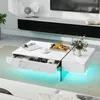 Table basse COSTWAY avec éclairage LED, table de salon Voir les images du produit 2