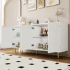 Merax Anrichte Sideboard Wohnzimmer, Kommode mit 4 Textur Produktbild-Vorschau 2