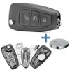 A disassembled car key and its components, including a battery, are laid out on a white background. Produktbild-Vorschau