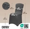 DETEX® Stuhlhussen 6er Set Grau Hochzeit Stretch  Dehnbar Produktbild-Vorschau 3