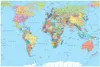 Muralo netkaná fyzikálna tapeta WORLD MAP pre kanceláriu Náhľad obrázku produktu 2