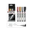 Marabu YONO Marker set METAL, Schwarz, Gold, Rose, Silber, Produktbild-Vorschau 4